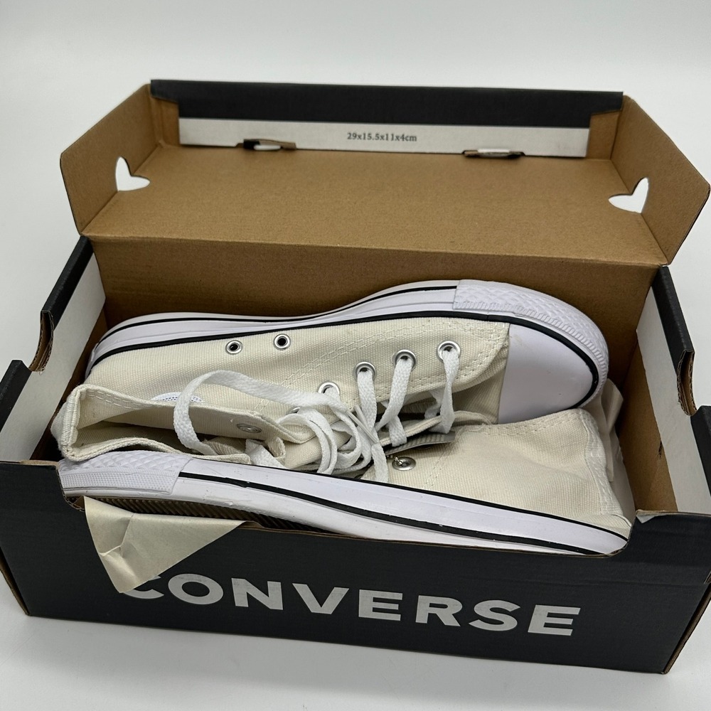 Converse Shoes Chuck Taylor All Star Unisex Mens 6 Womens 7.5 Cream Lace Up‎ NEW